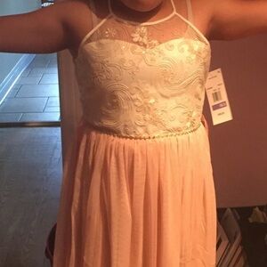 Macy’s Girls tulle pink Dress  E540948 size 18.5 used good condition rhinestone